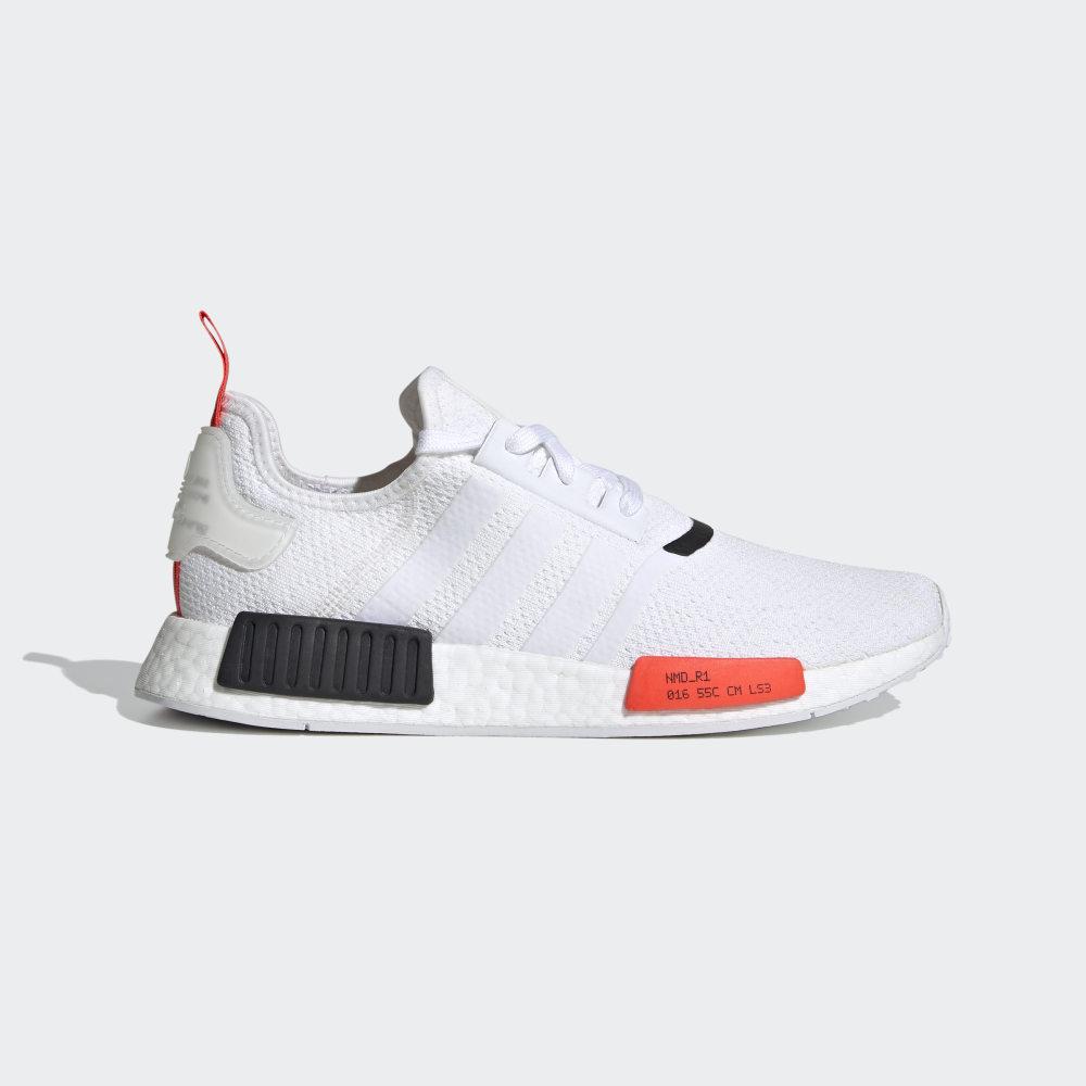 Adidas Men's NMD_R1 Originals Shoes White/Red/Black Ireland EH0045